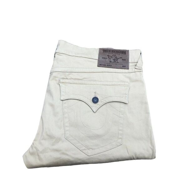 True Religion Jeans Size 40 RICKY Beige Soft Pants - Picture 7 of 7